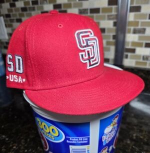 New Era / Independence Day San Diego Padres Fitted Hat / Size 7 3/8 / EUC